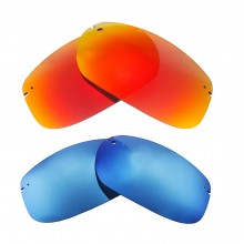 Walleva Fire Red + Ice Blue Polarized Replacement Lenses For Maui Jim Banyans Sunglasses